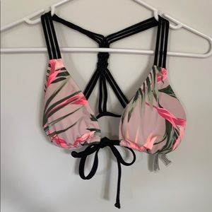 PINK Front-tie Bikini Top